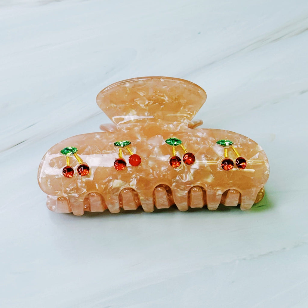 Cherries Lined up Hair Claw Set of 2