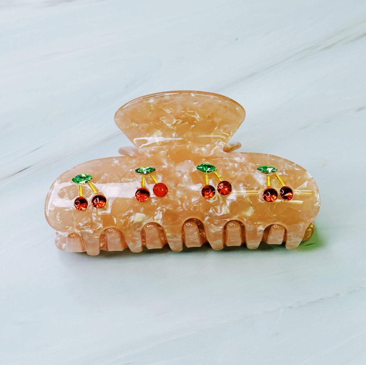 Cherries Lined up Hair Claw Set of 2