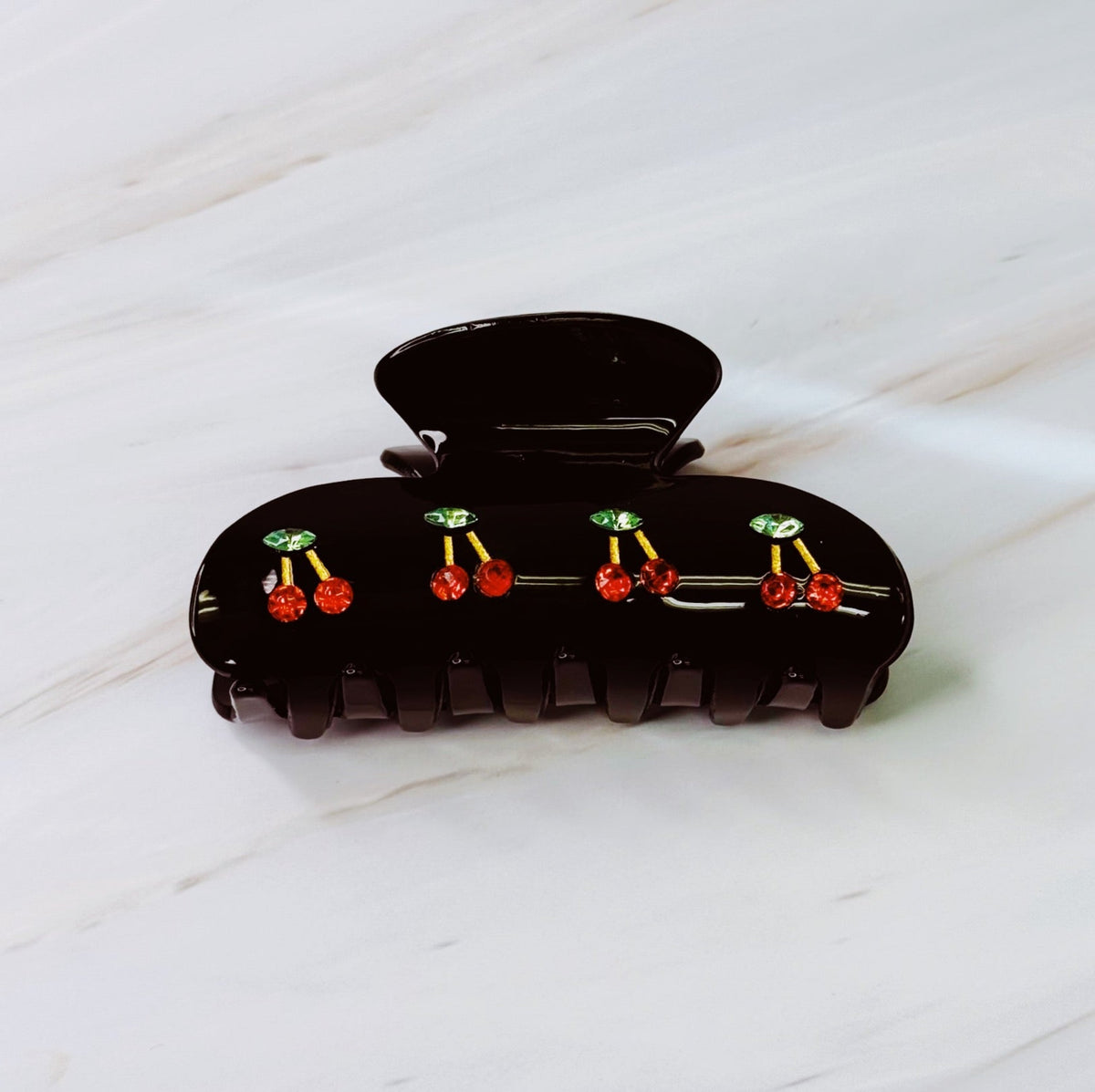 Cherries Lined up Hair Claw Set of 2