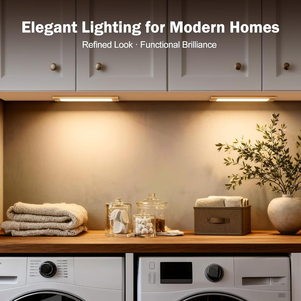 Motion Sensor Cabinet Light, Rechargeable, Dimmable, 2Pcs, 9In | Silver Aluminum, Magnetic Wireless, 1800Mah, 3 Color Temps & Dimmable, Ideal for Kitchen, Pantry & Closets