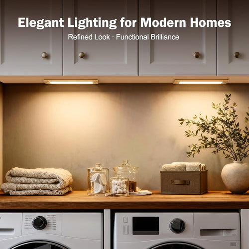 Motion Sensor Cabinet Light, Rechargeable, Dimmable, 2Pcs, 9In | Silver Aluminum, Magnetic Wireless, 1800Mah, 3 Color Temps & Dimmable, Ideal for Kitchen, Pantry & Closets